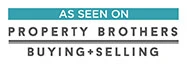 A text graphic that reads As Seen on Property Brothers Buying and Selling.