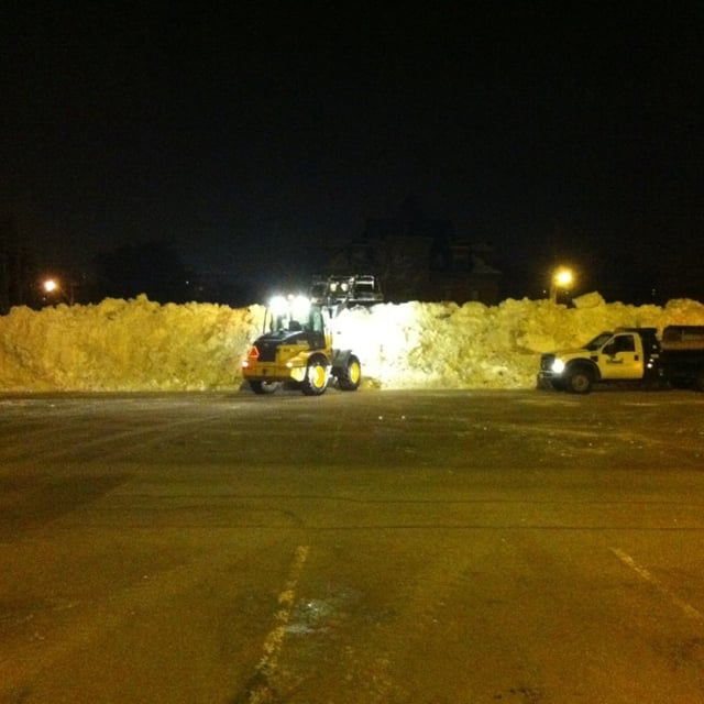 Ground guys working at night